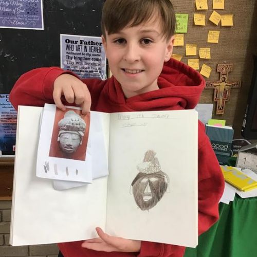Researching Mayan sculpture