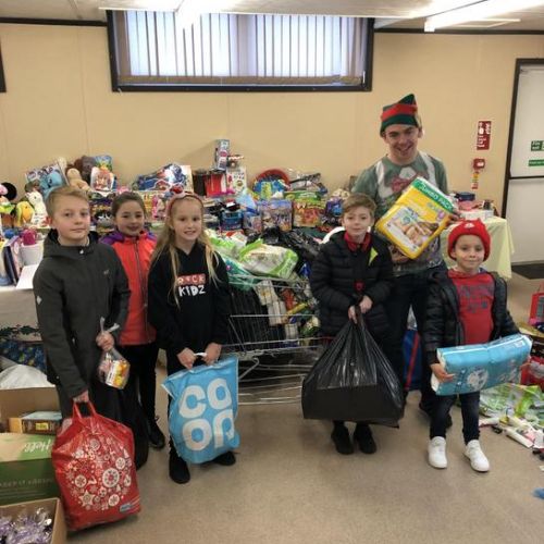 The school council supporting our local food bank