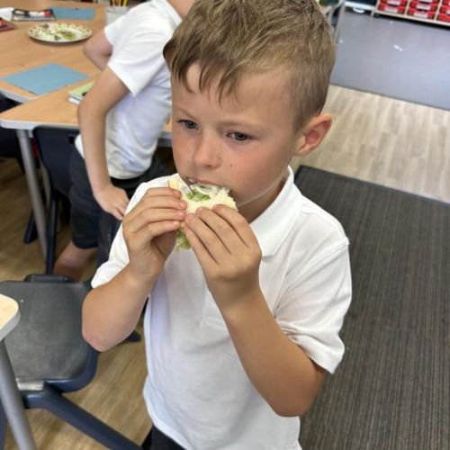 Gardening club - harvesting and tasting our food!