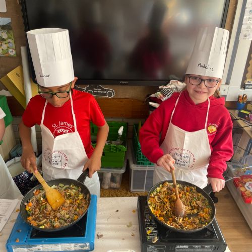 Year 5 Culinary visit with Chef James