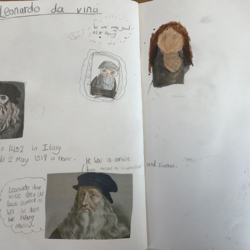Learning about our artist Leonardo da Vinci