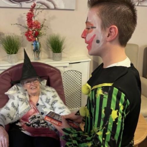 A spooky visit to spread some cheer!